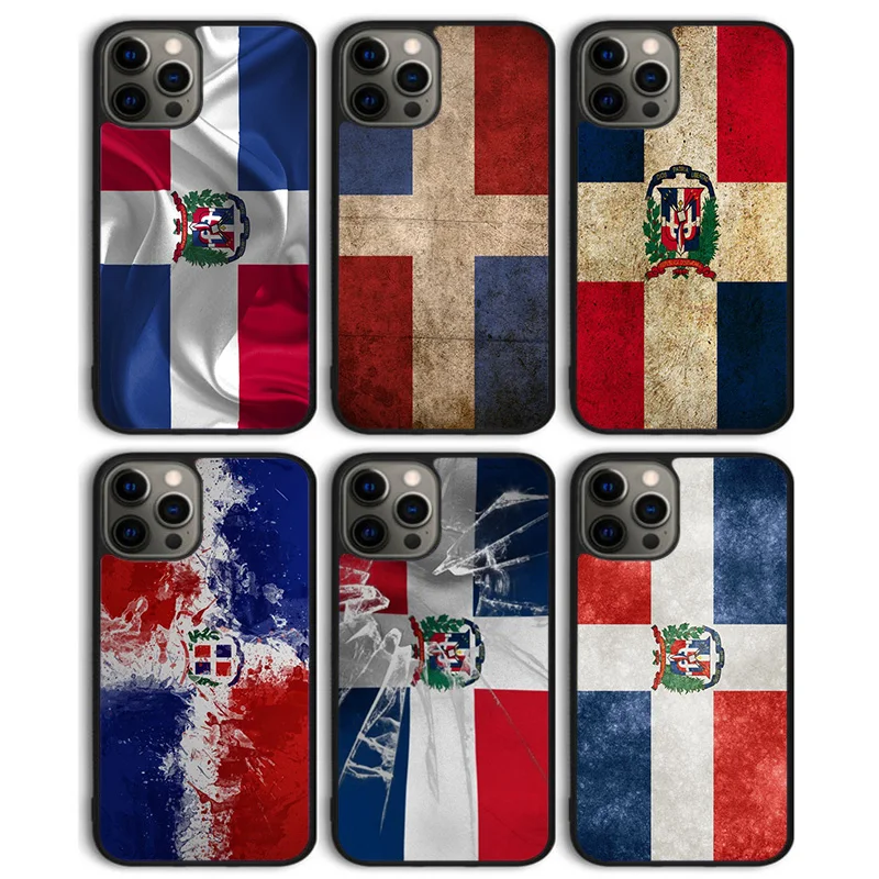 dominican republic flag Painted Phone Case Cover for iPhone 16 15 SE2020 14 13 11 12 Pro Max mini XS XR X PlusS Shell Coque