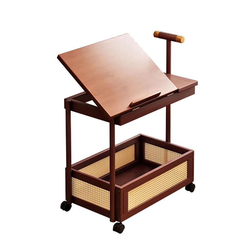 Removable Solid Wood Side   Coffee   Medieval Trolley Rack Bedside   Sofa Side Cabinet For   Bedroom