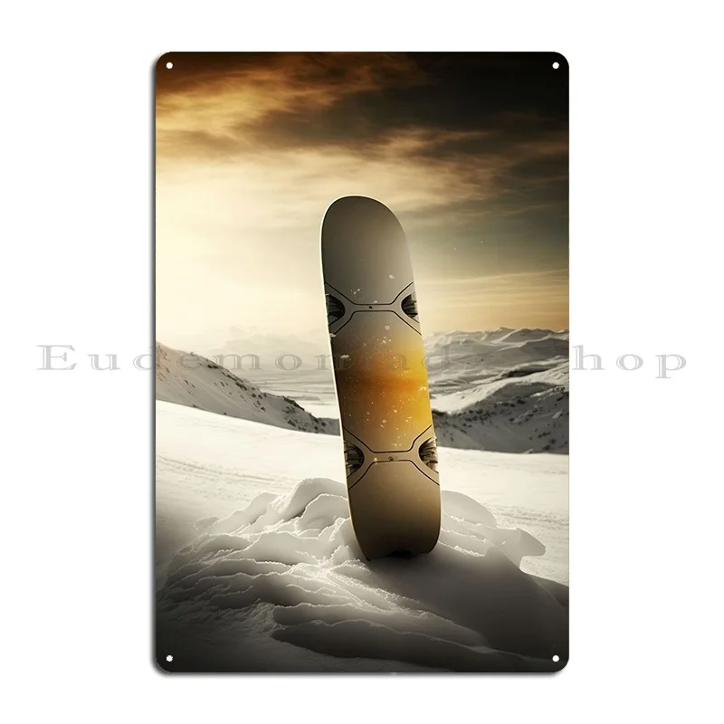 Snowboard Metal Sign Wall Cave Wall Cave Club Bar Garage Designer Tin Sign Poster