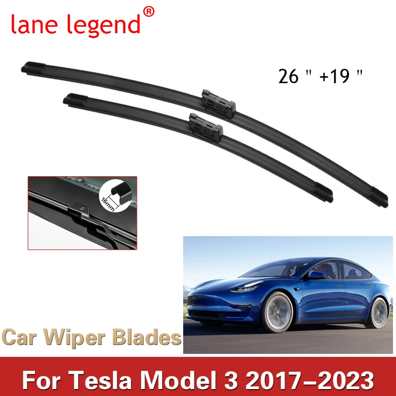 

For Tesla Model 3 2017-2023 Car Accessories Front Windscreen Wiper Blade Brushes 2018 2019 2020 2021 2022