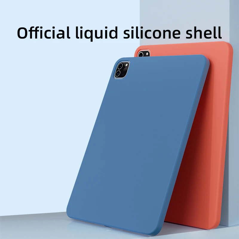 

for iPad Pro Liquid Silicone Case 2024 13 11 12.9 inch Cases 7th 8th 9th 10th Generation Air 4th 5th 10.9 10.2 MINI 6th Shell