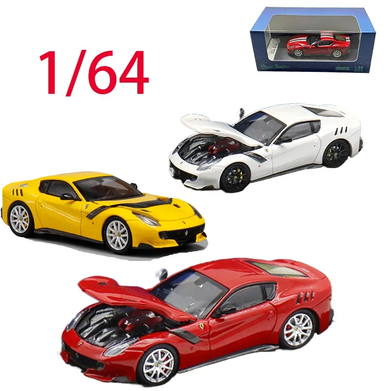 

Литая под давлением модель автомобиля из сплава Ferrari в масштабе 1/64, модель автомобиля Ferrari F12 TDF, игрушки для мальчиков, оригинальная коробка, суперкар