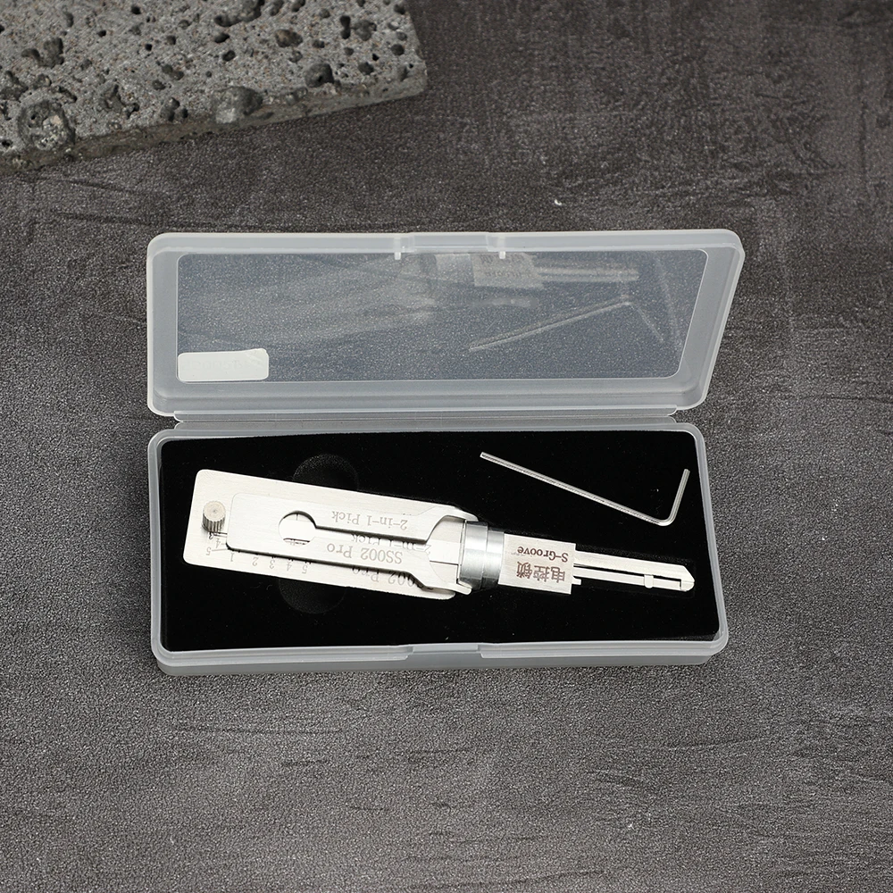 SS001 SS002 2IN1 Decoder Lock Pick Tool 304 Stainless Steel Door Lock Unlocking Engineering Professional Hand Locksmith Tool