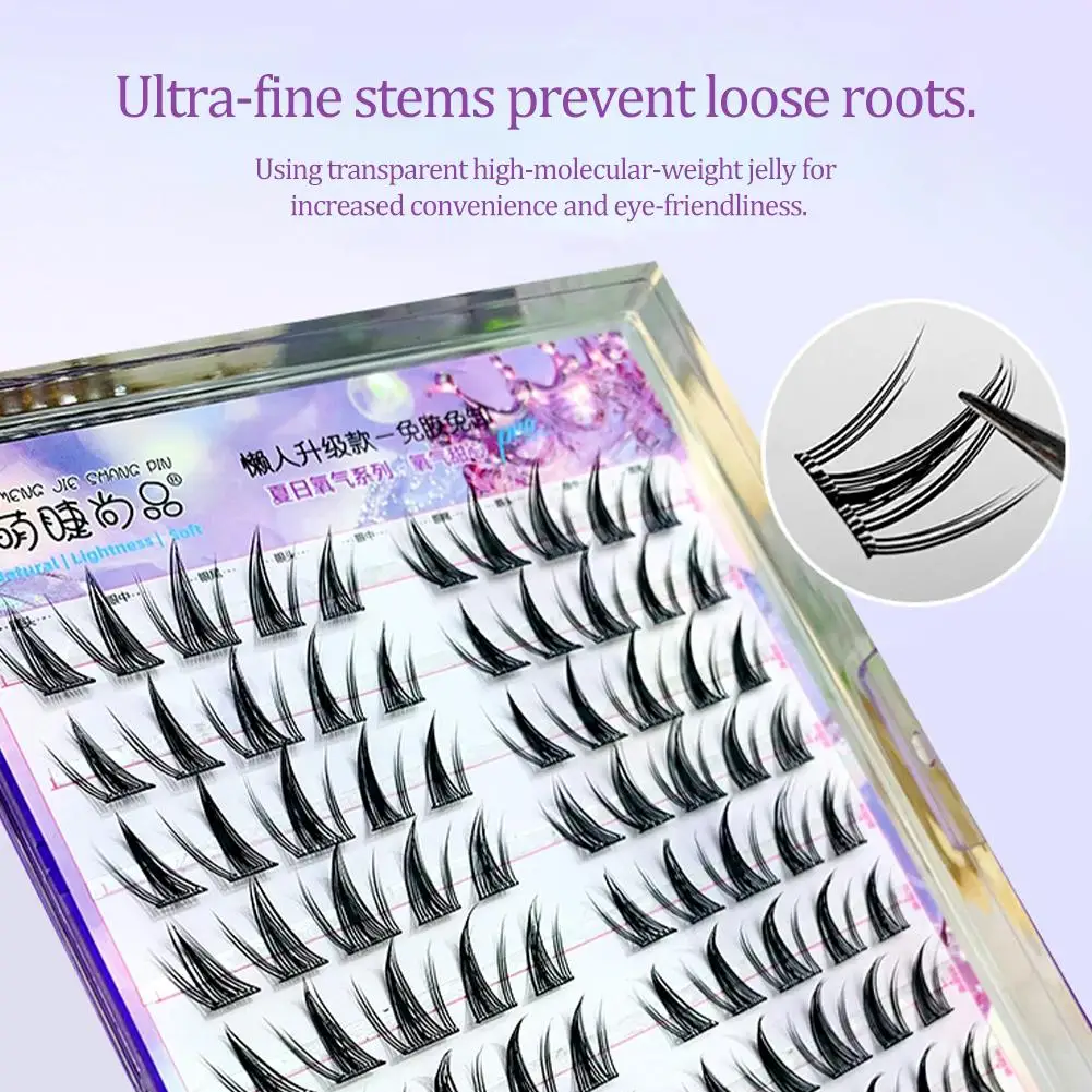 Faux-cils auto-adhésifs sans colle, Style Manga, réutilisables, agrandis, aspect naturel, Extension de maquillage, DIY, quotidien