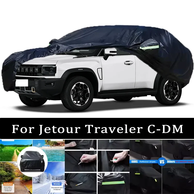 

Car Cover For Jetour Traveler C-DM - Outdoor Full Body Protection, Waterproof Dustproof Heat-Resistant, All-Season Use