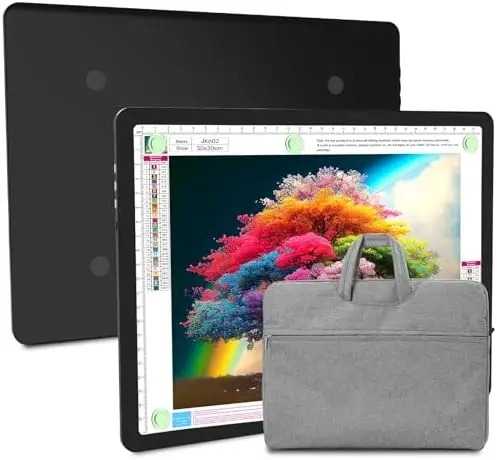 

Elice A4 Rechargeable Light Pad - Ultra-Thin LED Light Box for Diamond Art, Tracing & Weeding - Black
