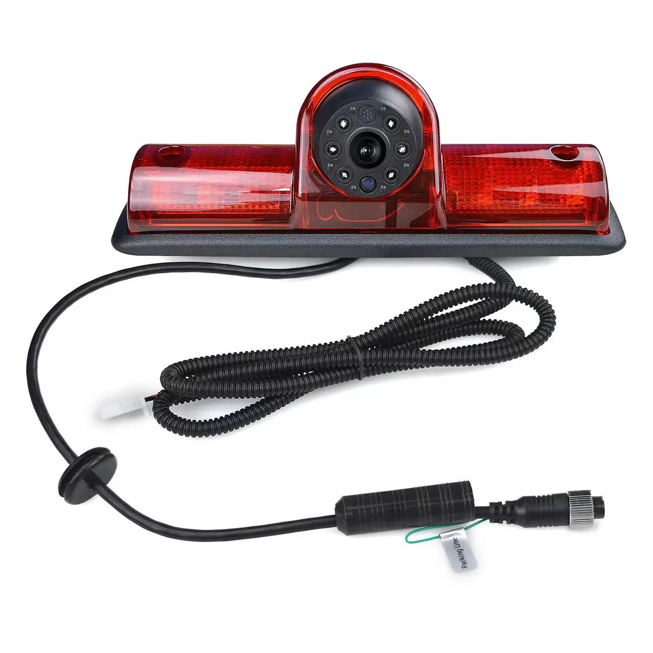 Universal third brake light rear view reverse camera on all commercial vehicles or mount any flat body with 7-inch mirrors