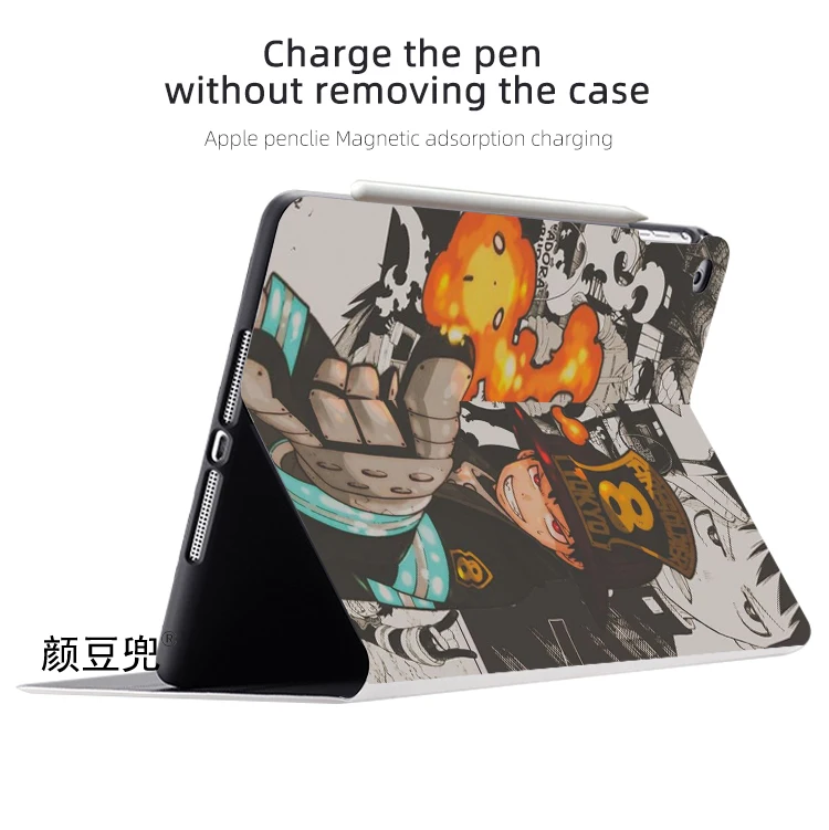 Fire Force Anime Shinra ipad Case For iPad Air 4 5 10.9  Mini 5 6 for 2020 pro 11in IPad Air 1 2 9.7 Tablet With Pencil Holder