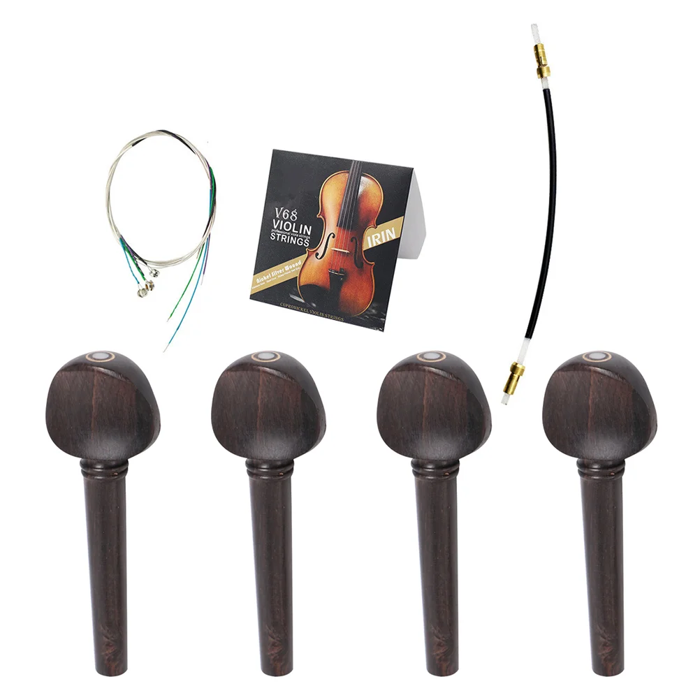 Violin Three-Piece Set Ebony Parts Accessories Practical Supplies Strings Tuning Accessory