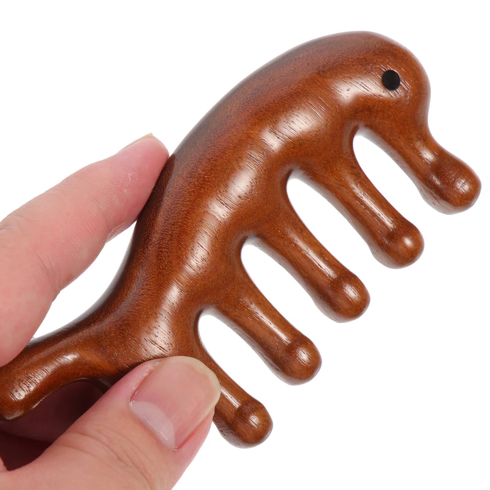 

Расческа из сандалового дерева, натуральный материал, гладкая текстура, прочный массажер для кожи головы, широкий зуб, не статическая массажная расческа для волос