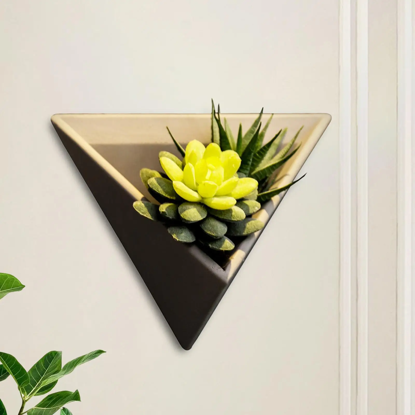 Wall Planter Succulent Plant Pot Geometric Ceramic Flower Pot Modern Nordic Decoration Flowerpot for Livingroom Garden Plants