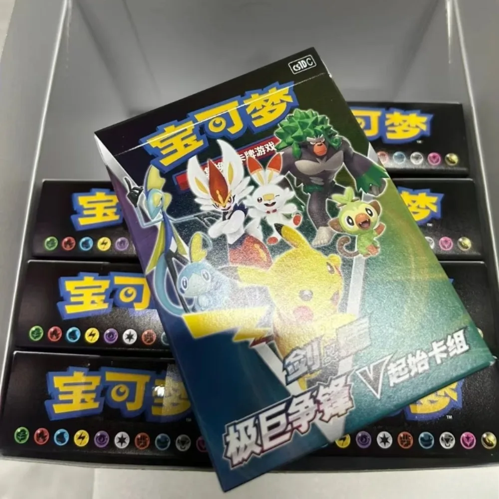 100% Original Pokemon 3,0 5,0 7,0 tarjetas de inicio comerciales PTCG paquete de refuerzo chino simplificado tarjetas coleccionables juguetes regalos