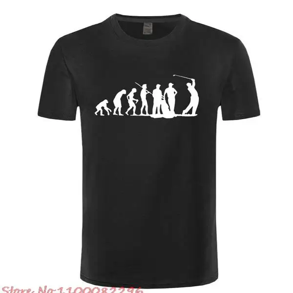 Cool Evolution Of golfer Club Course Iron Wood Design Tops Casual Short Sleeve Tee