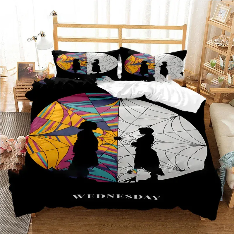 

Printed Bedding Set, Comfortable Bedspreads, Cotton Cover, Comforter, Horror TV Shows, Duvet Bedding Cover, Pillows, 3Pcs