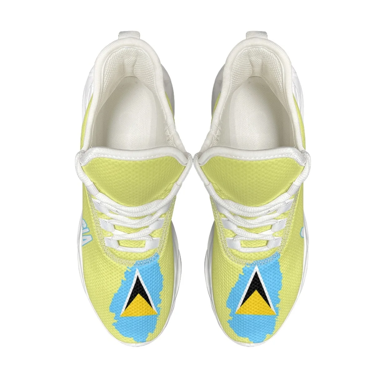 Saint Lucia Country Flag Pattern Woman Autumn Winter Sport Shoe Outdoor Travel Breathable Woman Durable Sneakers Print On Demand