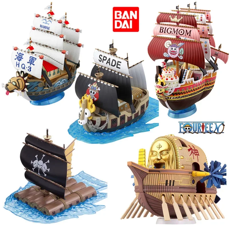 Bandai One Piece Figure Thousand Sunny Law Polortang Going Merry Shanks Whitebeard Boa Hancock Anime Assembly Model Toys Gift