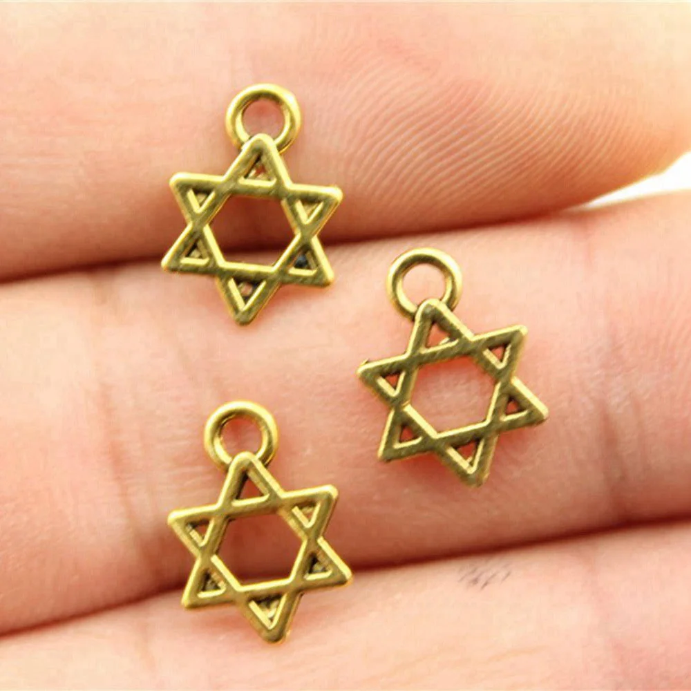 Little Hexagram Charms Ornaments Crafts Jewellery Making Supplies image 3