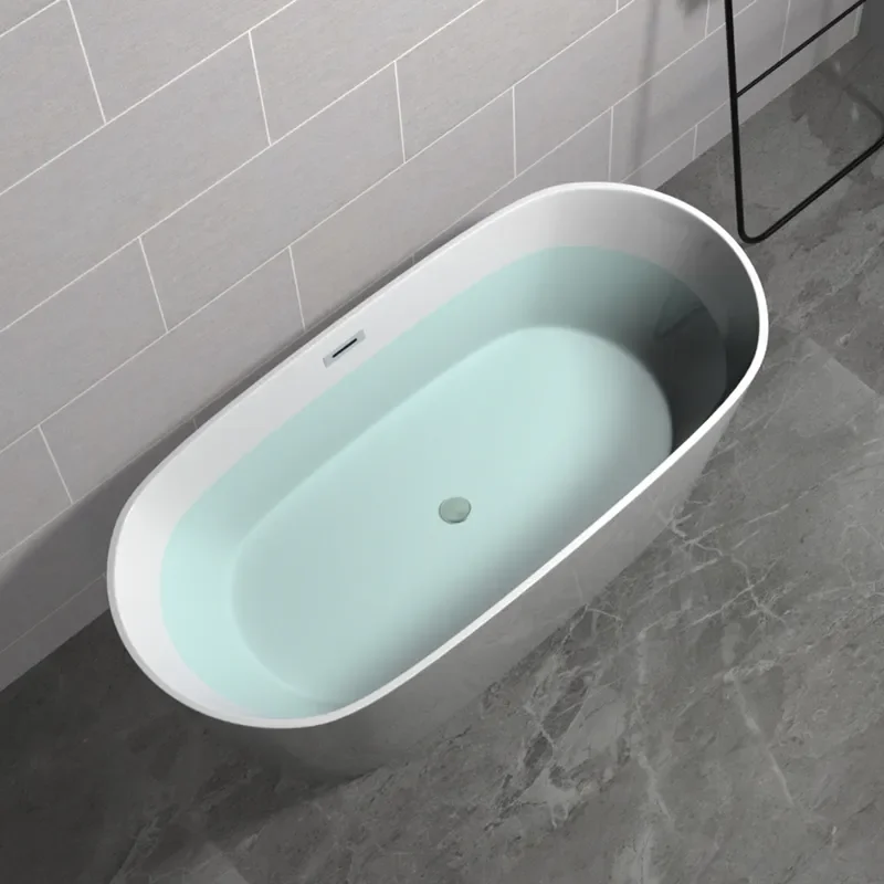 Oval Thin Edge Acrylic Bathtub for Home Hotel Independent Beauty Salon Adult Bathing Factory Direct Sales