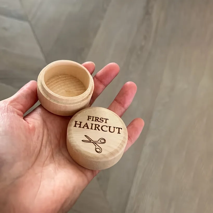 Wooden Baby Fetal Hair Teeth Umbilical Cord Memorial Box Carved Memorial Box Newborn Christening Baby Gift Umbilical Cord Box