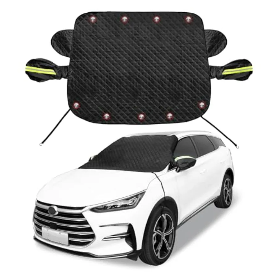 

Car Windshield Cover for Ice and Snow Magnetic Car Anti-Snow Cover for SUV Truck 4-Layer for All-Weather Automotive Frost Snow