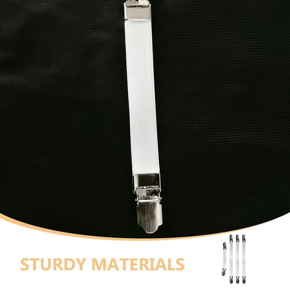 

4pcs Bed Sheet Clip Tablecloth Ironing Board Cover Fastener Adjustable Holders Reusable Household Kitchen Bar Straps