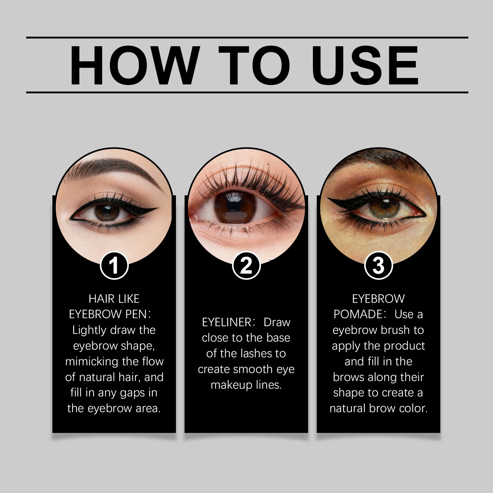 Dwustronny zestaw do farbowania brwi, mikroblading, wodoodporny płynny pomad do brwi, cienki eyeliner w kredce do makijażu.