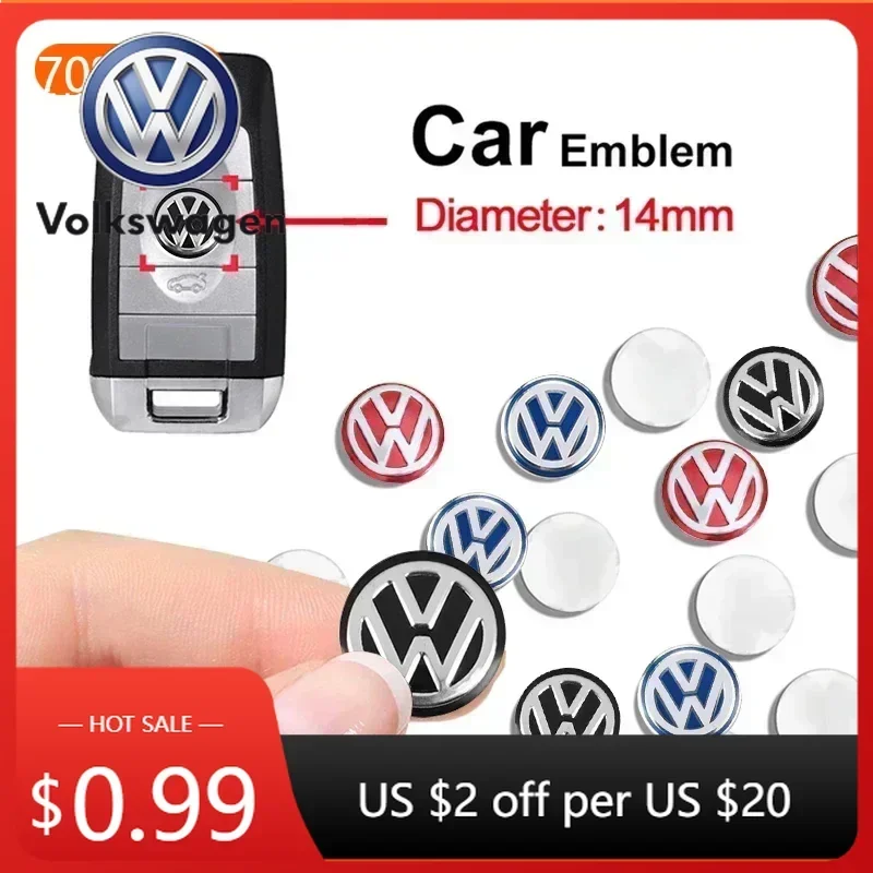 

Для Volkswagen VW GTI B6 2025: Горячая новинка! 5/10 шт. 14-мм алюминиевые металлические наклейки для автомобильных ключей-пультов для Volkswagen GTI