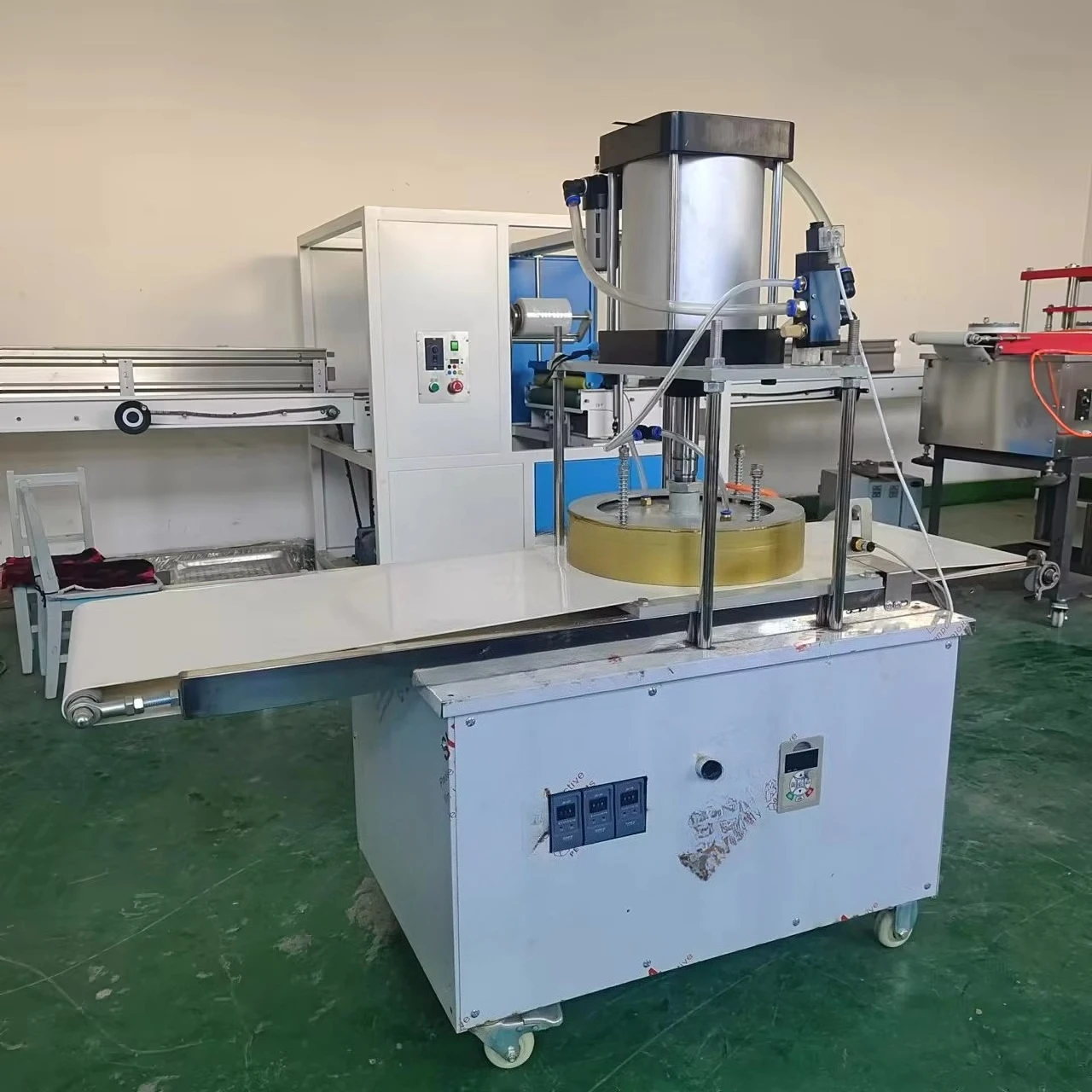 30cm Dough Pressing Unit, Automatic Pizza Crust Stretcher, Flattening Tool For Commercial Bakery Dough Processing