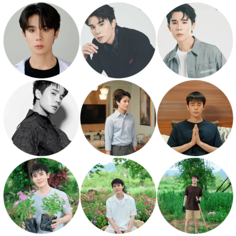 9 قطعة/مجموعة Jimmysea Jimmyyjp Seataملصق التايلاندية TV My Magic Prophecy Drama Stills صور شارة بانج بروش حقيبة ديكور دبابيس