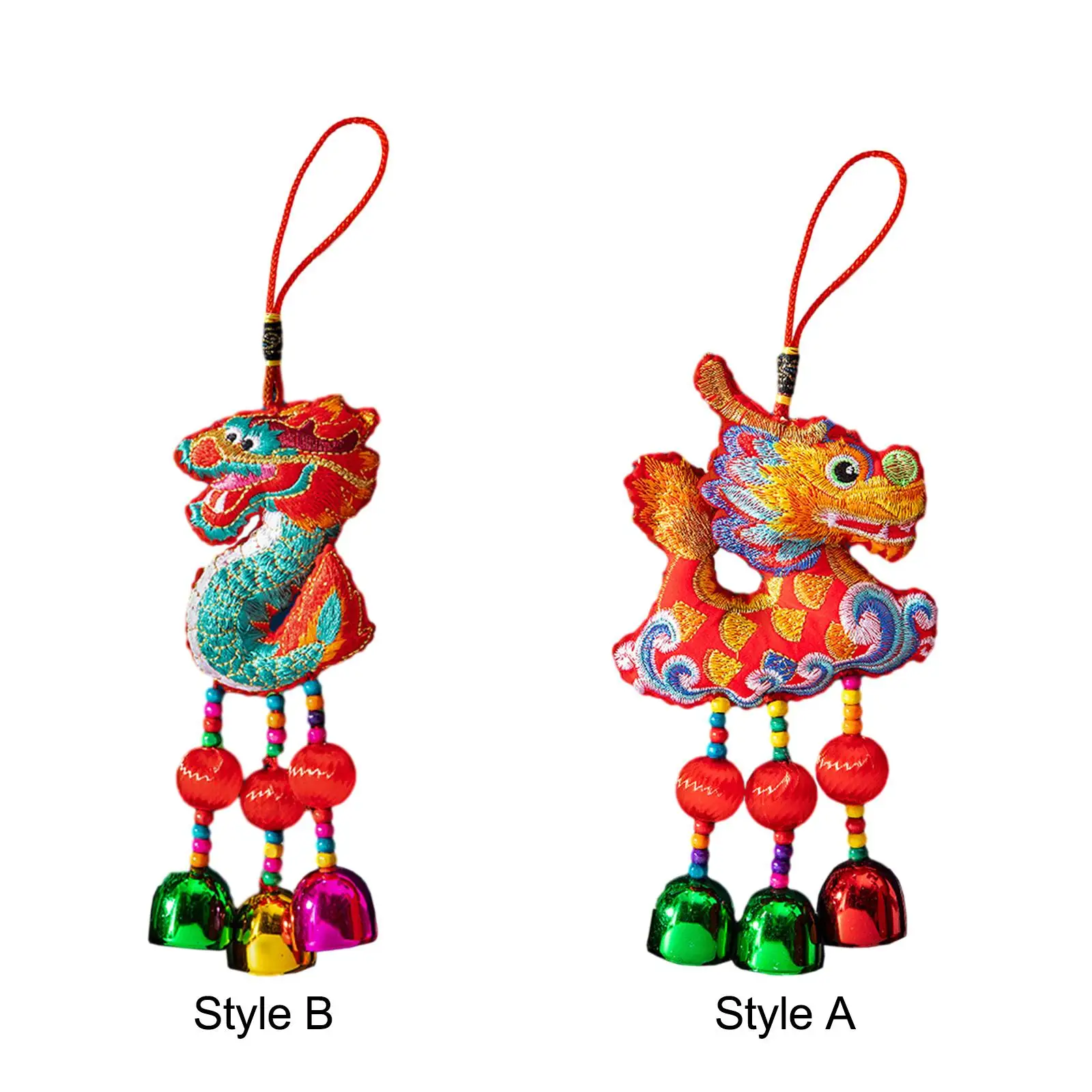 Blessing Wind Chime Pendant Fengshui Scene Layout Dragon New Year Decoration for Office Living Room Bedroom Holidays Restaurant