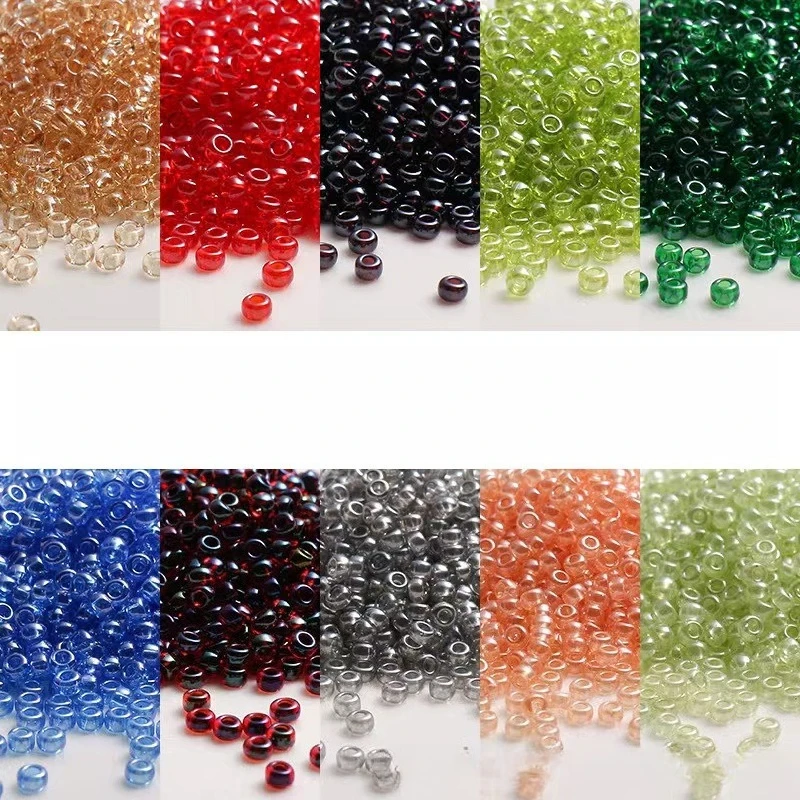 MIYUKI 11/0 2mm Oil-Slick Gloss Glass Beads | Colorfast Transparent Round Beads for DIY Jewelry Crafting