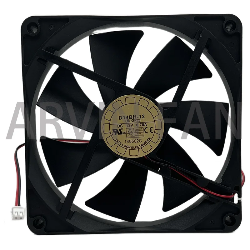 

Original D14BH-12 140mm Cooling Fan 140X140X25mm High Speed 2500RPM 0.40A Computer Cooling Fan Dual Ball Bearing Fan