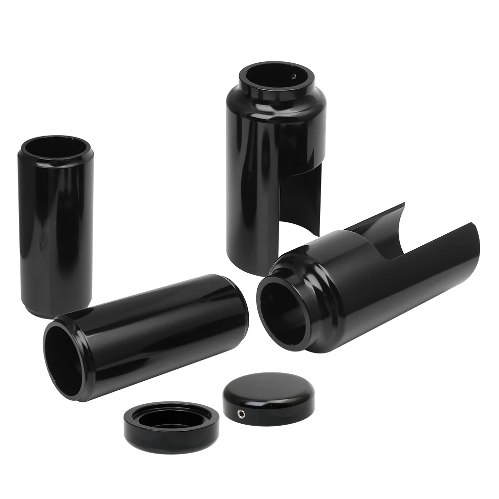 Motorcycle Black Upper Lower Front Fork Cover Tube Cap Kits Protector For Harley V-Rod Vrod Muscle Night Rod Special 2007-2011