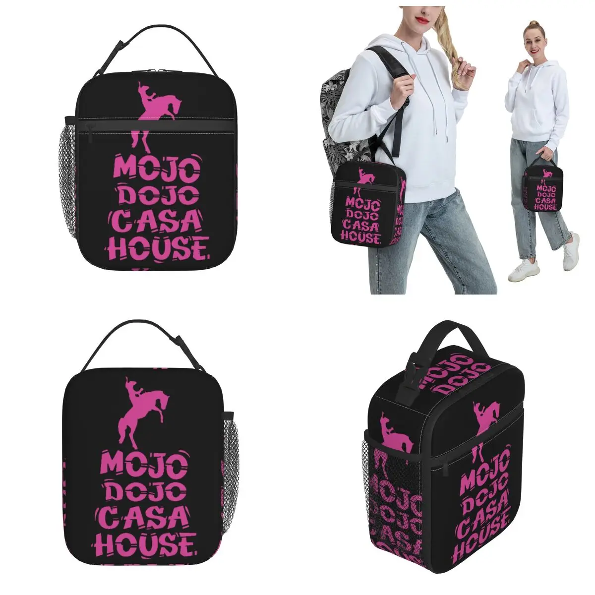 Mojo Dojo Casa House Insulated Lunch Bag Kenergy Food Container Bags Leakproof Thermal Cooler Lunch Boxes For Work