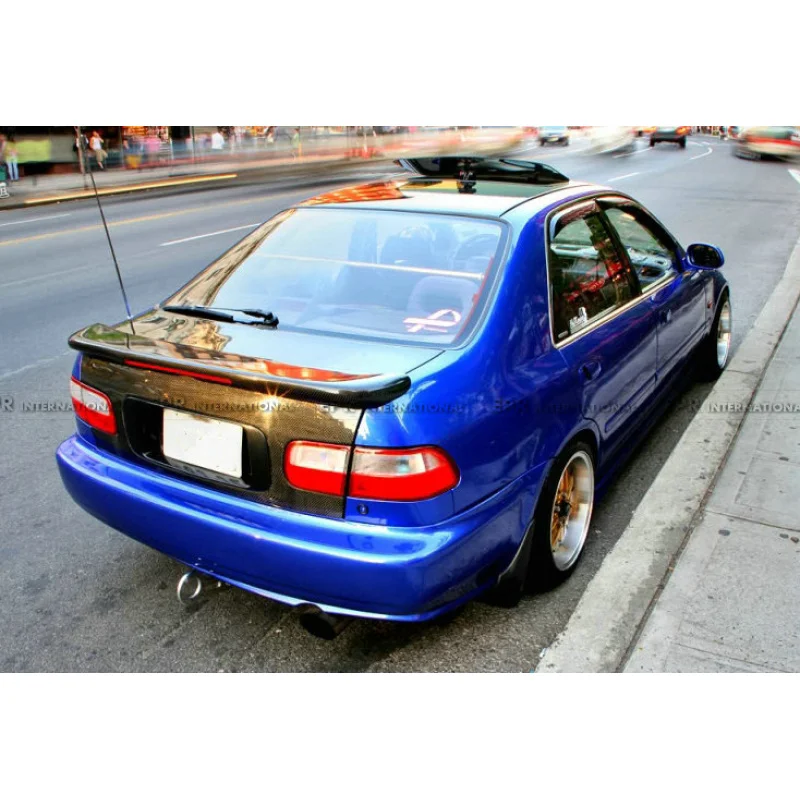 SAAR 92-95 مناسبة لهوندا سيفيك EG ألياف الكربون تعديل أجزاء غطاء صندوق السيارة الباب الخلفي لوحة الباب الخلفي #4