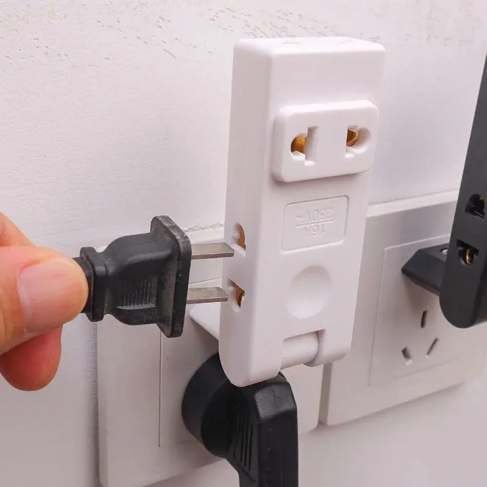 

Protable 4 in 1 EU Electrical Socket 180 Degree Rotation Wall Outlet Power Converter Safe Extension Plug Adapter