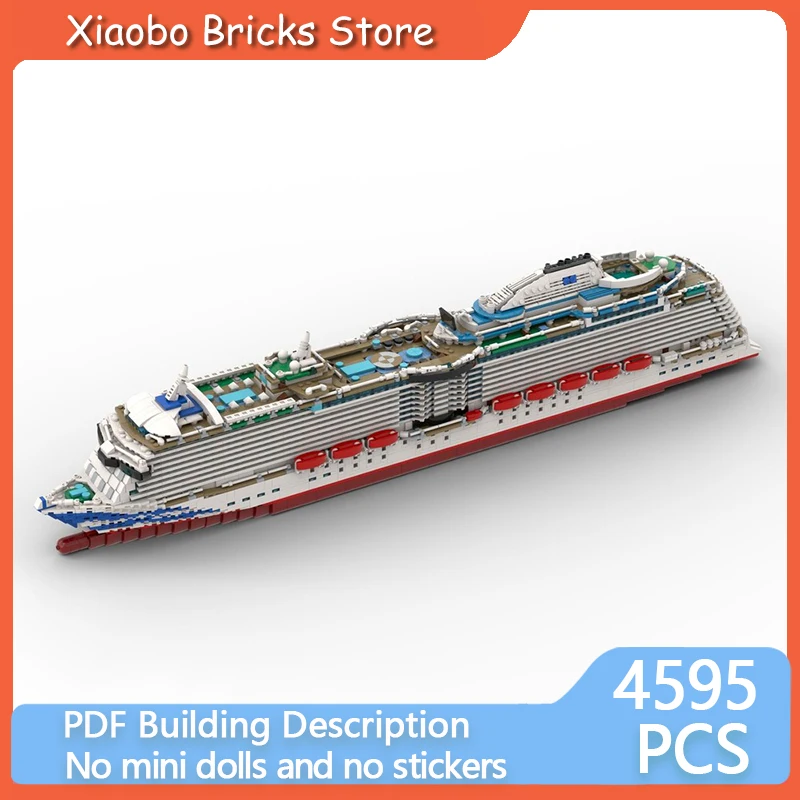 

Boat Model MOC Building Bricks Royal Princess Luxury Cruise Ship Modular Technology Gifts Holiday Assemble Children Toys Suit