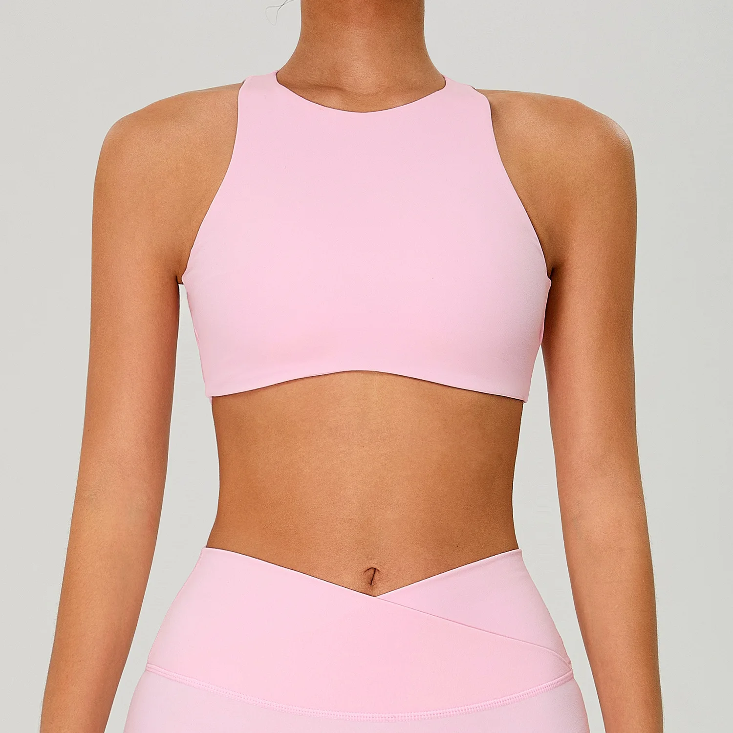 Naked Bra, Women's Shock-absorbing Quick Drying Fitness Running Vest, Hollowed Out Beautiful Back Sports Bra