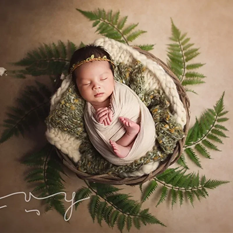 Handcrafted Rattan Woven Posing Basket Retro Structure For Studio Portrait Shooting Indoor Photoshoot Scene Setting Accessory