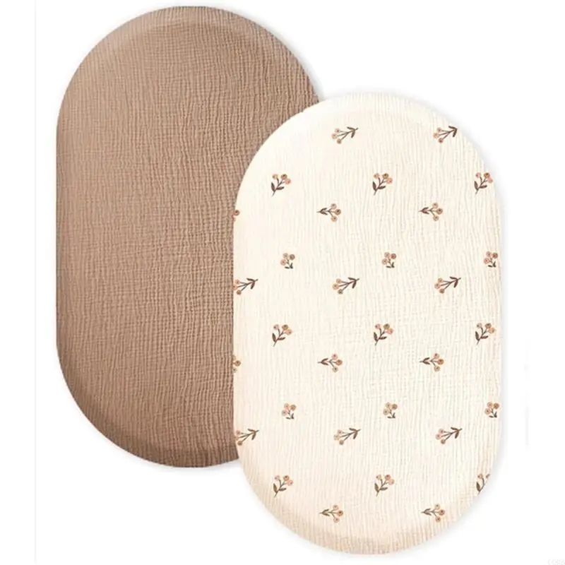 CORB Baby Bed Fitted Sheet Soft Bassinet Protective Cover Sleeve for Restful Sleep Nursery Essential 83.82cm/33in