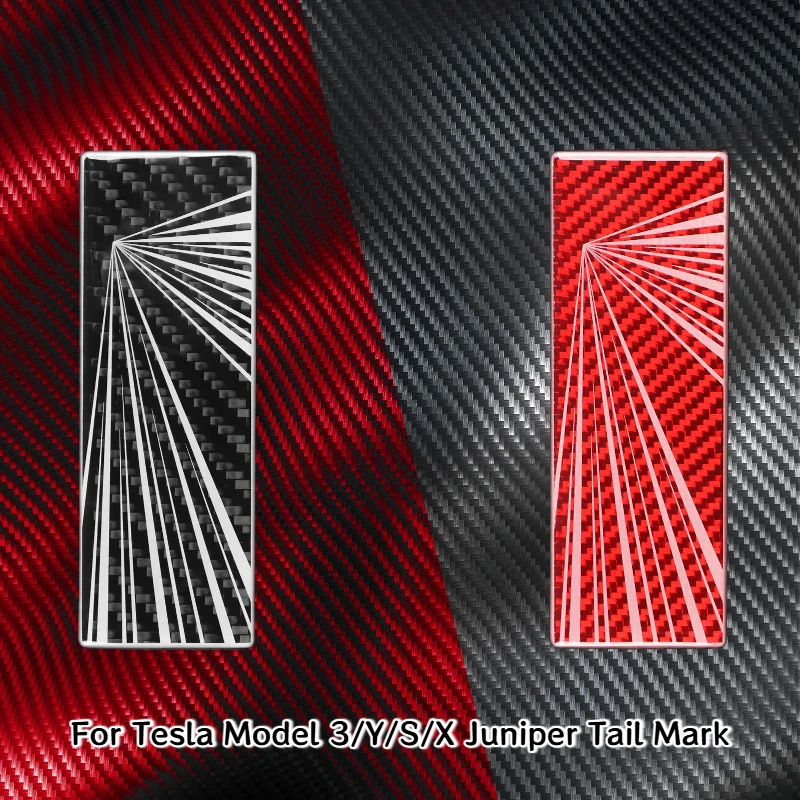 

Наклейка из углеродной эпоксидной смолы для Tesla Model 3/Y/S/X Juniper Tail Mark, высокопроизводительная этикетка автомобиля, значок, креативный декор, настоящий