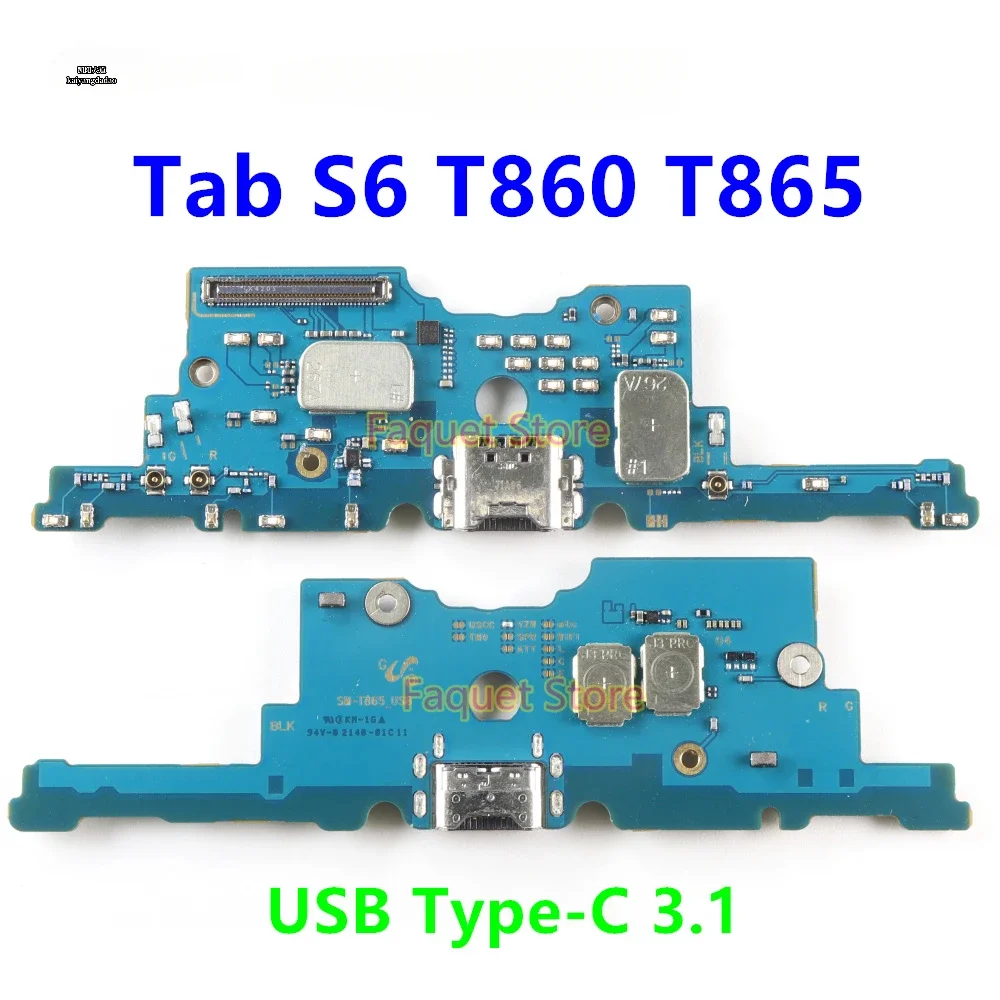 USB Charging Port Connector Board Flex Cable For Samsung Galaxy Tab S6 T860 T865 Charging Connector Replacement Parts