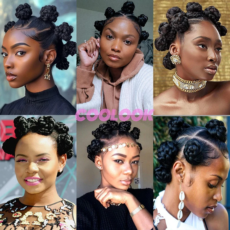 16 Inch Synthetic Bantu Knots Braided Wigs Heat Resistant Knotless Crochet Braids Wig for Women Lightweight Full Lace Braid Wigs