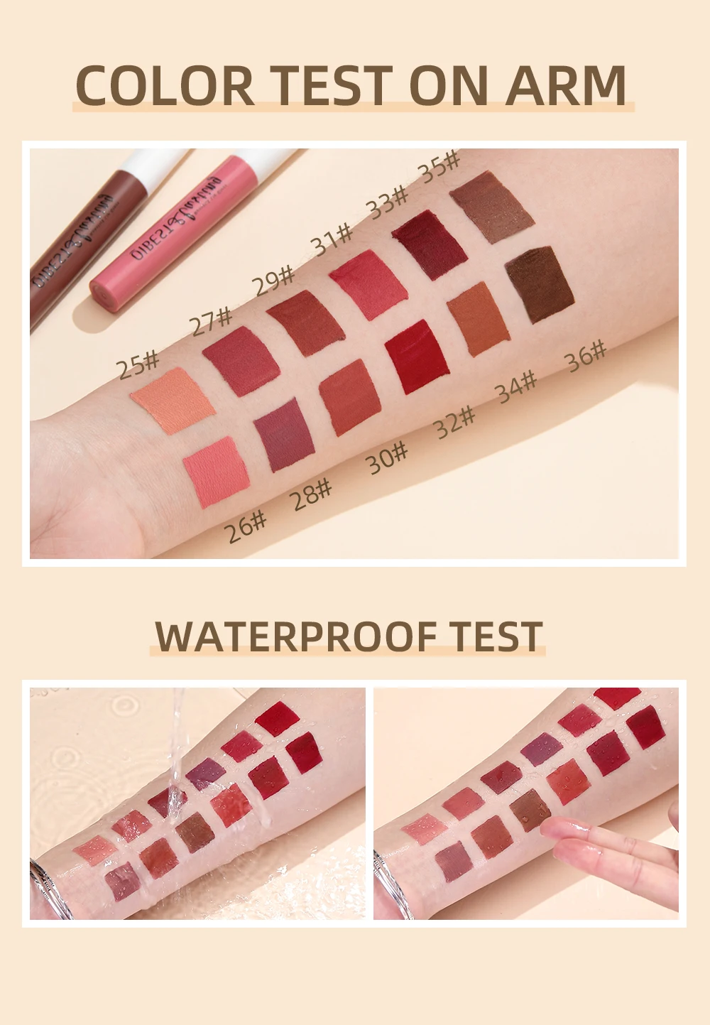 QIBEST 12 Colors Matte Liquid Lipstick Sets Lip Gloss Waterproof Long Lasting Sexy Red White Black Nude Lipgloss Makeup Sets