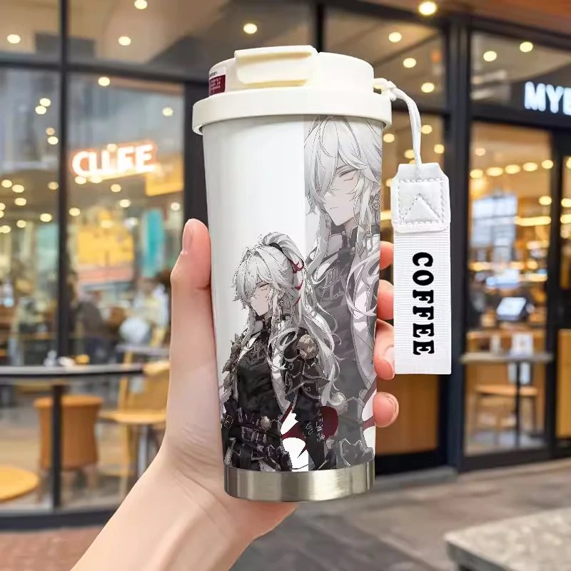 530ml Thermos Cup Honkai：Star Rail Cartoon Jing Yuan Jingliu Fu Xuan 316 Stainless Steel Water Coffee Cup Office Students Gift