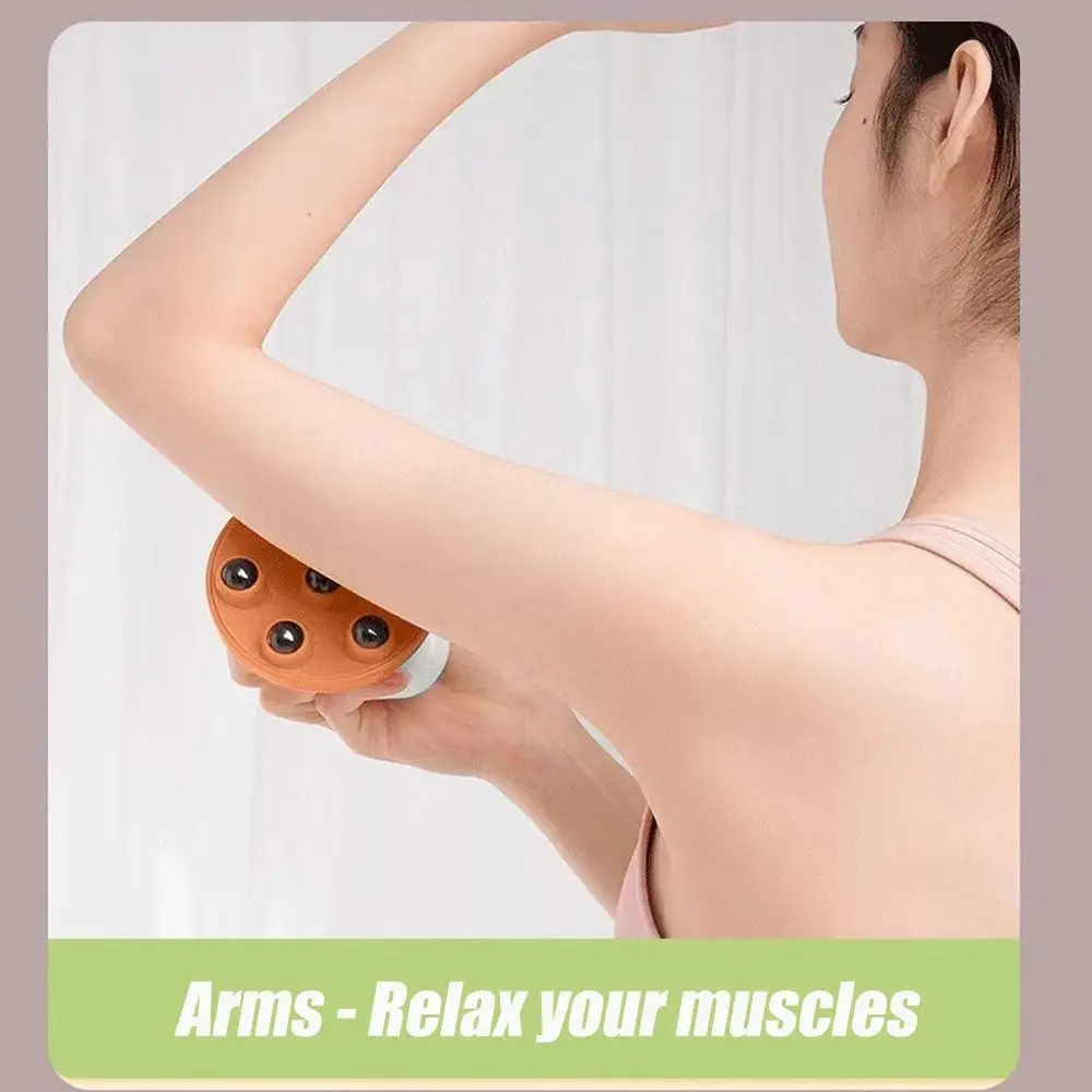 Body Massage Tool 7 Beads Massager Muscle Relax Rotating Roller Ball Massager Anti-Cellulite Pressotherapy Meridian Brush Roller