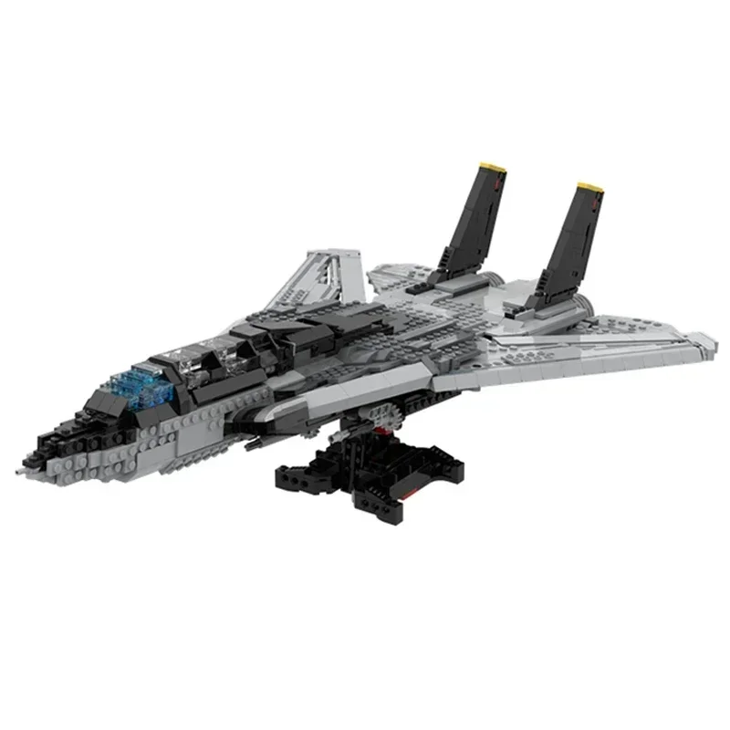 Moc อาคารอิฐเครื่องบินทหารรุ่น F-14 Tomcat Fighter เทคโนโลยี Modular Blocks ของขวัญของเล่นคริสต์มาส DIY ชุดประกอบ