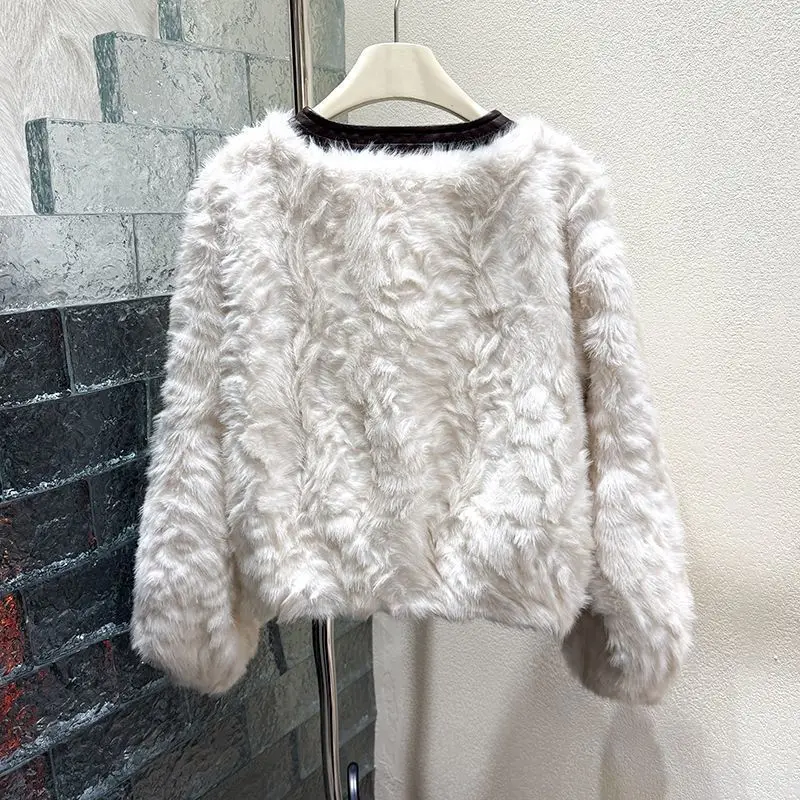 2026 Super Fairy Fur Dopamine Coat Women's Horseshoe Sleeve Thickened Versatile Fur Integrated Warm Temperament Fur Coat Female