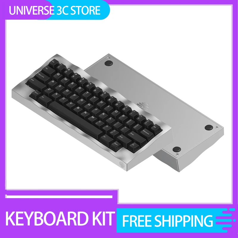 

Zerstudio Waves60 Mechanical Keyboard Kit Rgb Gasket Hot-Swap Aluminum Alloy Support Via Accessories For Gamer Office Gifts