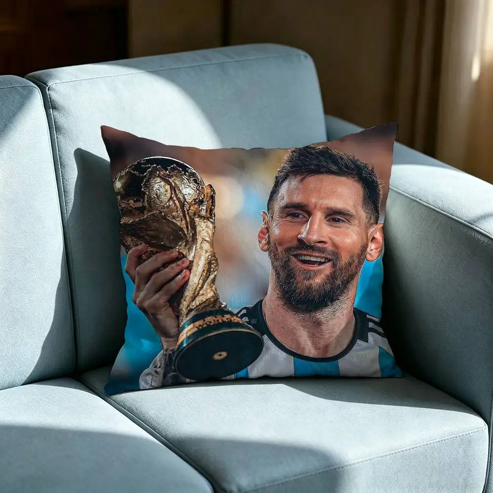 Lionel Messi  Football Double-sided printed pillow cover Solid color minimalist pillowcase, fits all bedroom styles